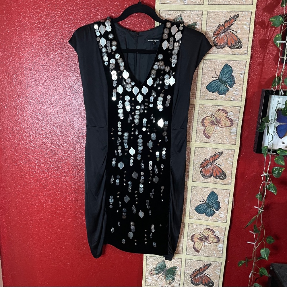Vintage Nanette Lepore Mosaic Silk Velvet Dress